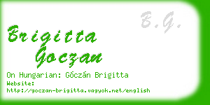 brigitta goczan business card